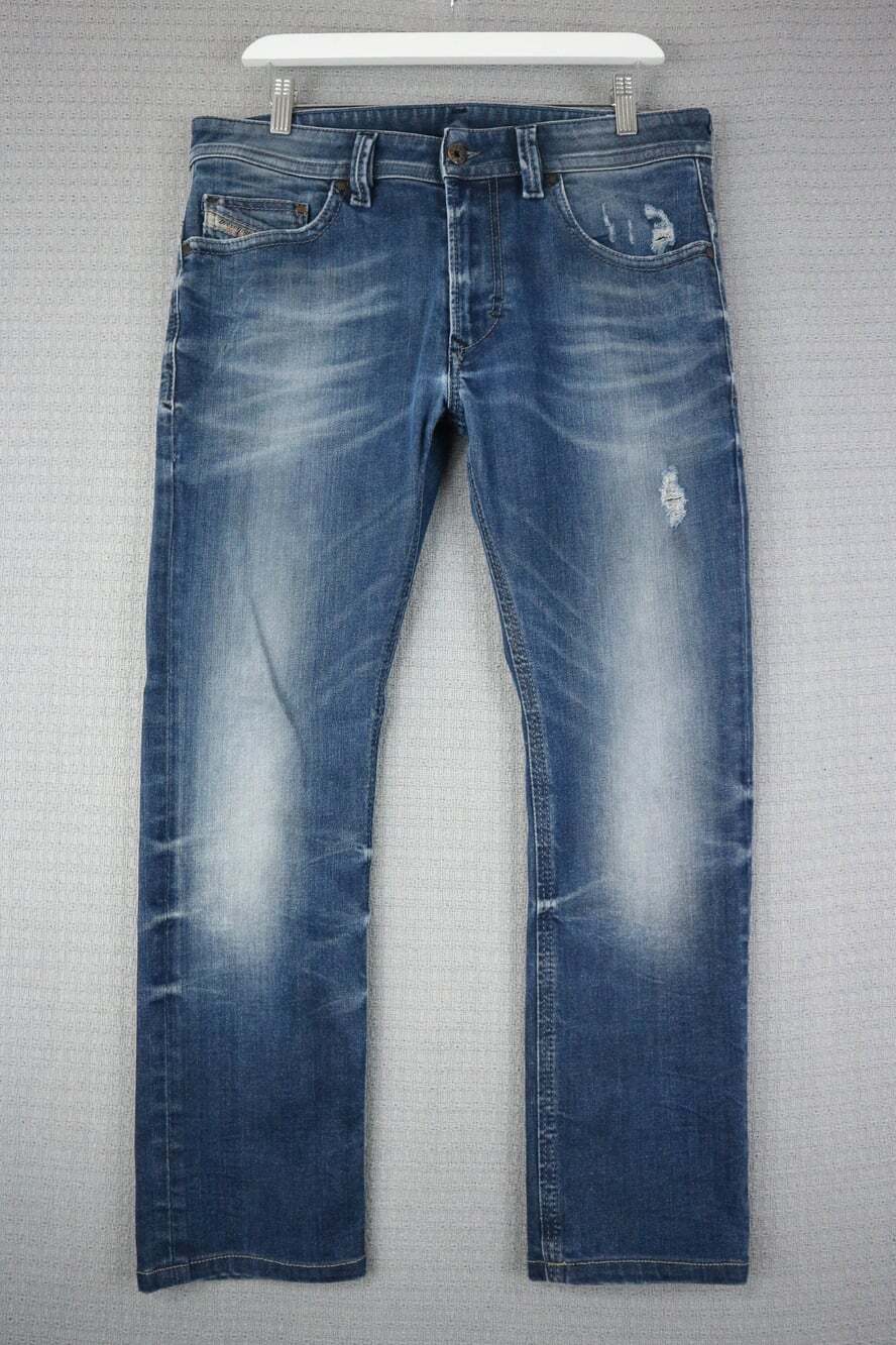 Diesel Thavar Slim Skinny Stretch Distressed Jeans Men's Blue Size 31x32